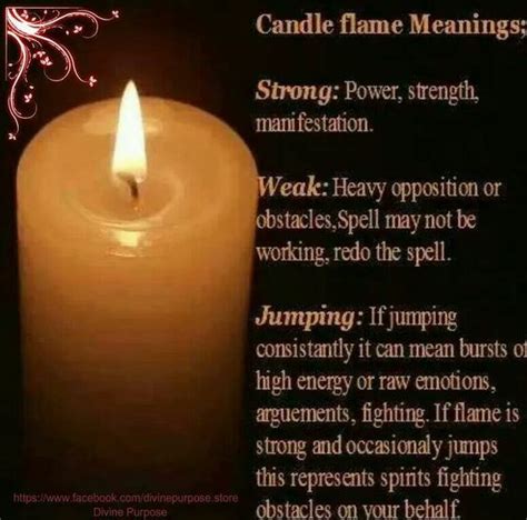Mysterious flame of candle spell
